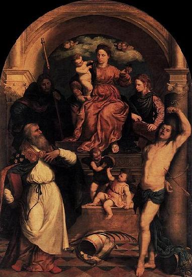 Paris Bordone Madonna and Child with Saints